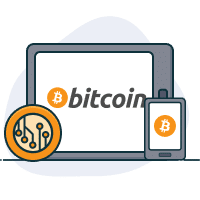 Логотип Bitcoin списається